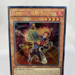 Yugioh Elemental HERO Blazeman WSUP-EN032 1. Edition Secret Rare Near Mint - Image 2