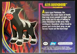TOPPS POKEMON JOHTO LEAGUE CHAMPIONS HOUNDOUR #228 CARD WITH BLUE LOGO - Image 2