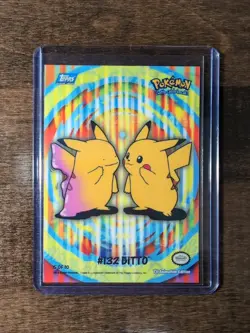 Pokemon Topps 2000 Sticker Card Ditto NM - Image 1
