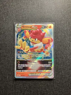Pokemon TCG: Simisear VSTAR 023/159 Crown Zenith Ultra Rare Holo MINT Card - Image 1