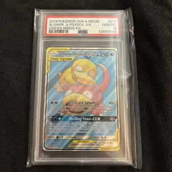 Slowpoke & Psyduck GX 217/236 PSA 10 Unified Minds Pokemon Card - Image 1