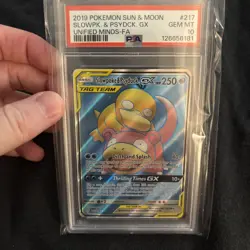 Slowpoke & Psyduck GX 217/236 PSA 10 Unified Minds Pokemon Card - Image 5