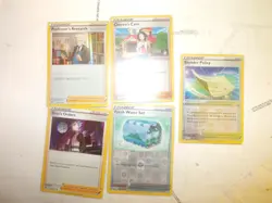 Lot of 5 Pokemon Trainer Reverse Holo/Holo Cards - Image 1