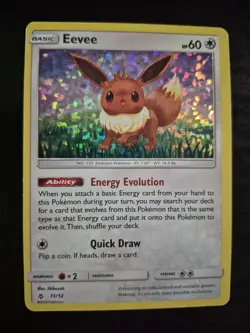 EEVEE McDonald's Promotional Series POKEMON Holo 2018 Trading Card 11/12 - Image 1
