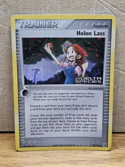 Holon Lass 92/113 EX Delta Species Reverse Holo Stamped Pokemon Card TCG - Image 1