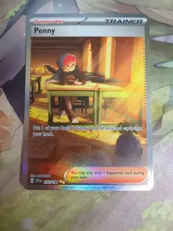 Pokemon TCG Scarlet & Violet Base Penny 252/198 Special Illustration Rare Card - Image 1