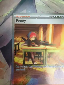 Pokemon TCG Scarlet & Violet Base Penny 252/198 Special Illustration Rare Card - Image 3