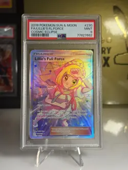 PSA 9 Lillie’s Full Force 230/236 Full Art Cosmic Eclipse Pokemon Card SM - Image 1