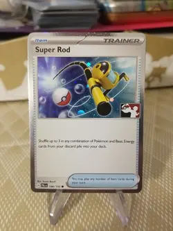 Super Rod Holo Pokemon Prize Pack Series 4 Promo Pokemon Card NM/LP Play Stamp - Image 1