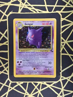 🔥 Gengar 5/62 🔥 Original Holo Rare Fossil Set Pokemon Card WOTC TCG 1999 - Image 1