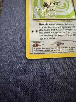 Pokemon TCG Neo Discovery Smeargle 11/75 Holo Unlimited Rare Card - Image 2