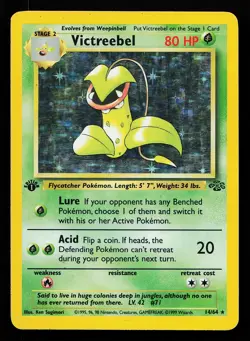 Victreebel 14/64 Holo Rare 1st Edition Jungle Pokemon Card - Image 1