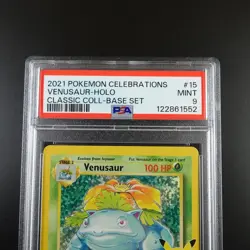 PSA 9 Venusaur 15/102 Pokemon Celebrations Classic Collection Holo Graded Card - Image 2