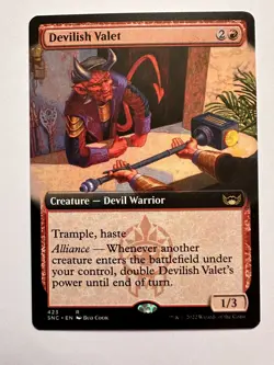 MTG Devilish Valet - Rare - Extended Art - SNC 423 - NM+ #1 - Image 1
