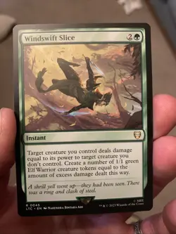 Windswift Slice - MTG Lord Of The Rings Commander Green Elf Instant - Image 1
