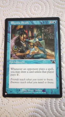 Rhystic Study - The List Reprints (LIST) #45 NM Non-Foil Magic The Gathering MTG - Image 2