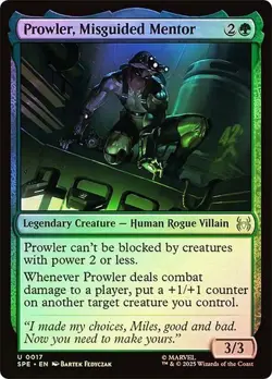 Prowler, Misguided Mentor Spider-Man Magic The Gathering MTG Foil - Image 1