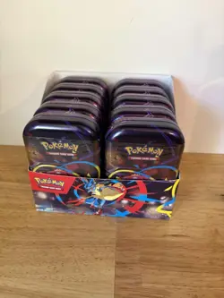 Pokemon TCG Mega Evolution Heroes Mini Tin x10 with display Tins - Image 1