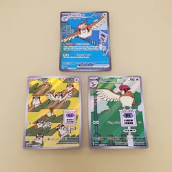 Pokemon Obsidian Flames Set of 3. Pidgey Pidgeotto Pidgeot Ex. Near Mint Cards - Image 1