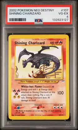 2002 POKEMON NEO DESTINY #107 SHINING CHARIZARD PSA 4 - Image 1