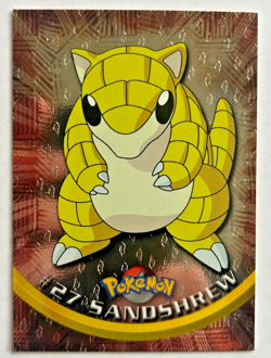 1999 Pokemon Topps #27 Sandshrew TV Animation Edition Holo Foil Series 1 - Image 1