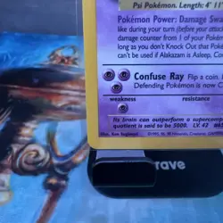 Pokemon TCG Alakazam Base Set Holo Card 1/102 LP - Image 5