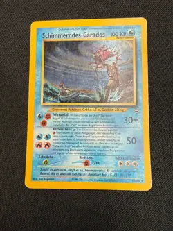Shining Gyarados 65/64 GERMAN Schimmerndes Garados Pokemon Neo Revelation HP/DMG - Image 1