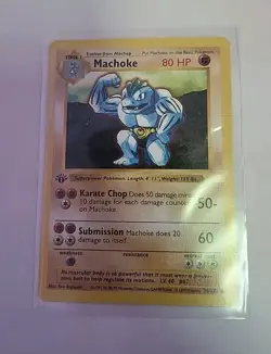 Pokemon TCG Machoke Base Set 34/102 Uncommon 1999 1st Edition - Image 1