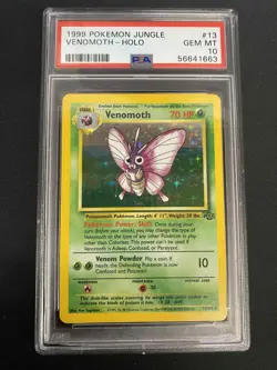 1999 Pokemon Venomoth Jungle Holo 13/64 PSA 10 - Image 1