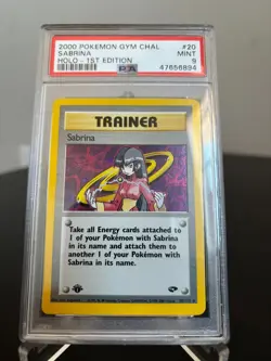 Sabrina 1st Edition Holo Gym Challenge #20 Pokemon 2000 PSA 9 - Image 1