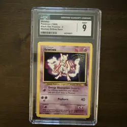 1999 POKEMON MEWTWO BLACK STAR PROMOS 3 MEWTWO STRIKES BACK CGC 9 MINT - Image 2