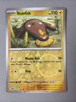 Pokemon TCG * SV White Flare * 035/086 Stunfisk U * REVERSE HOLO * FRESH PK - Image 1