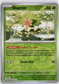 Shaymin Reverse Holo SV10: Destined Rivals 010/182 Pokemon Card TCG - Image 1