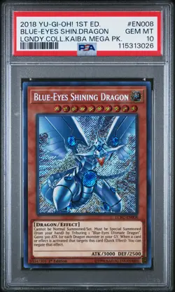 2018 YU-GI-OH! LEGEND COLL KAIBA MEGA PACK BLUE-EYES SHINING DRAGON PSA 10 - Image 1