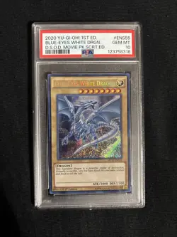 Blue-Eyes White Dragon Yugioh 2020 MVP1-ENS55 Secret Rare 1st Edition PSA 10 - Image 1