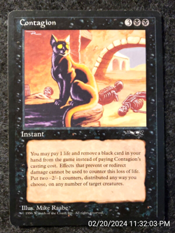 Contagion MOD PLD Black Uncommon MAGIC GATHERING CARD (DS3D1D9) - Image 1