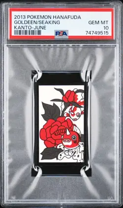Pokemon Goldeen & Seaking Rare Pokemon Hanafuda Card TCG - PSA 10 Gem Mint - Image 1