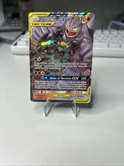 Pokemon TCG Marshadow & Machamp GX Holo Card 82/214 Sm-Unbroken Bonds - Image 1