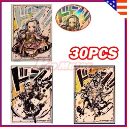 30x One Piece Card Game Sleeves TCG DON Deck ink Limited Luffy Law Nefeltari Mix - Image 1