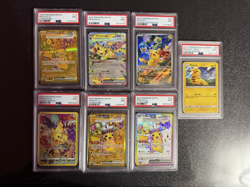 PSA Graded 9 Pokemon TCG Graded Card Lot Of 7 Pikachu Hyper Rare - Image 1