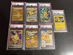 PSA Graded 9 Pokemon TCG Graded Card Lot Of 7 Pikachu Hyper Rare - Image 2