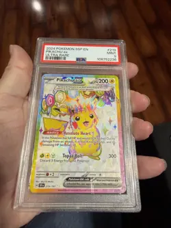 PSA Graded 9 Pokemon TCG Graded Card Lot Of 7 Pikachu Hyper Rare - Image 3