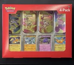 Pokemon 151 | 4 Mini Tins + 4 Promo Cards Bundle - SAMS CLUB EXCLUSIVE, SWIRLS! - Image 1