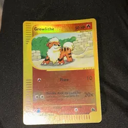 Growlithe 62/144 Skyridge Reverse Holo Pokemon Card! Very Rare ! WOTC - Image 1