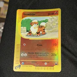 Growlithe 62/144 Skyridge Reverse Holo Pokemon Card! Very Rare ! WOTC - Image 3