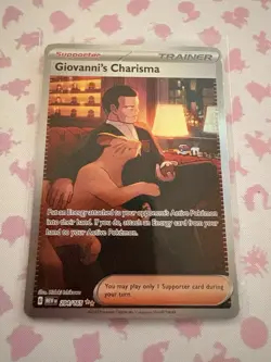 Pokemon TCG Giovanni's Charisma Trainer Card 204/165 NM Scarlet & Violet 151 NM - Image 1