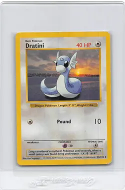Dratini 26/102 - Shadowless - BASE SET - VINTAGE WOTC Pokemon Card - MP/HP - Image 1