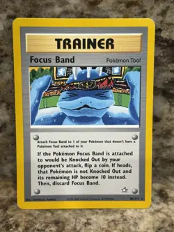 Focus Band 86/111 Rare Non-Holo Neo Genesis Set Pokemon Trainer Card HP - Image 1