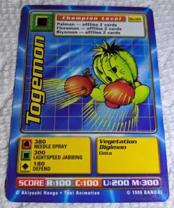 Digimon Cards - 1999 Digi-Battle Togemon BO-84 - Image 1