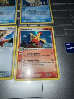 LOT OF 6 Pokemon EX HOLO Stamped Cards Poliwhirl Combusken Sparrow Feebas - Image 4